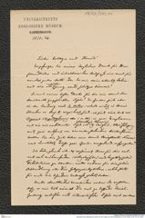 Nachlass Franz Steindachner, Brief von Chr. Lütken an Franz Steindachner (15.05.1876), Inv.Nr. 317.04, Seite 1